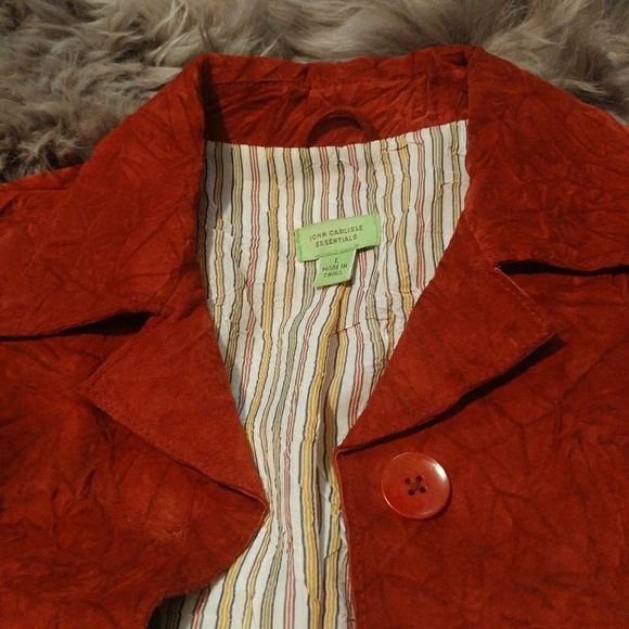 ❄John Carlisle red suede jacket - Picture 2 of 7